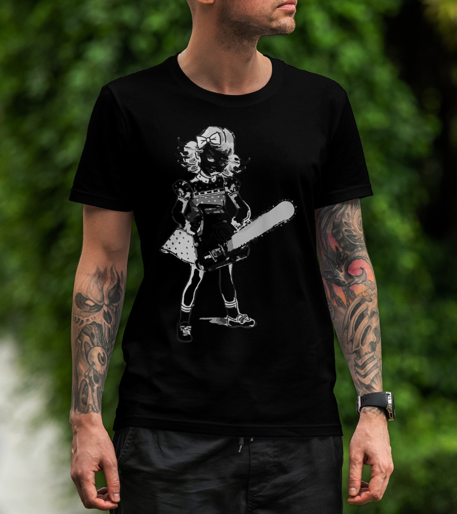 Chainsaw Girl Punk Goth Horror Aesthetic T-Shirt