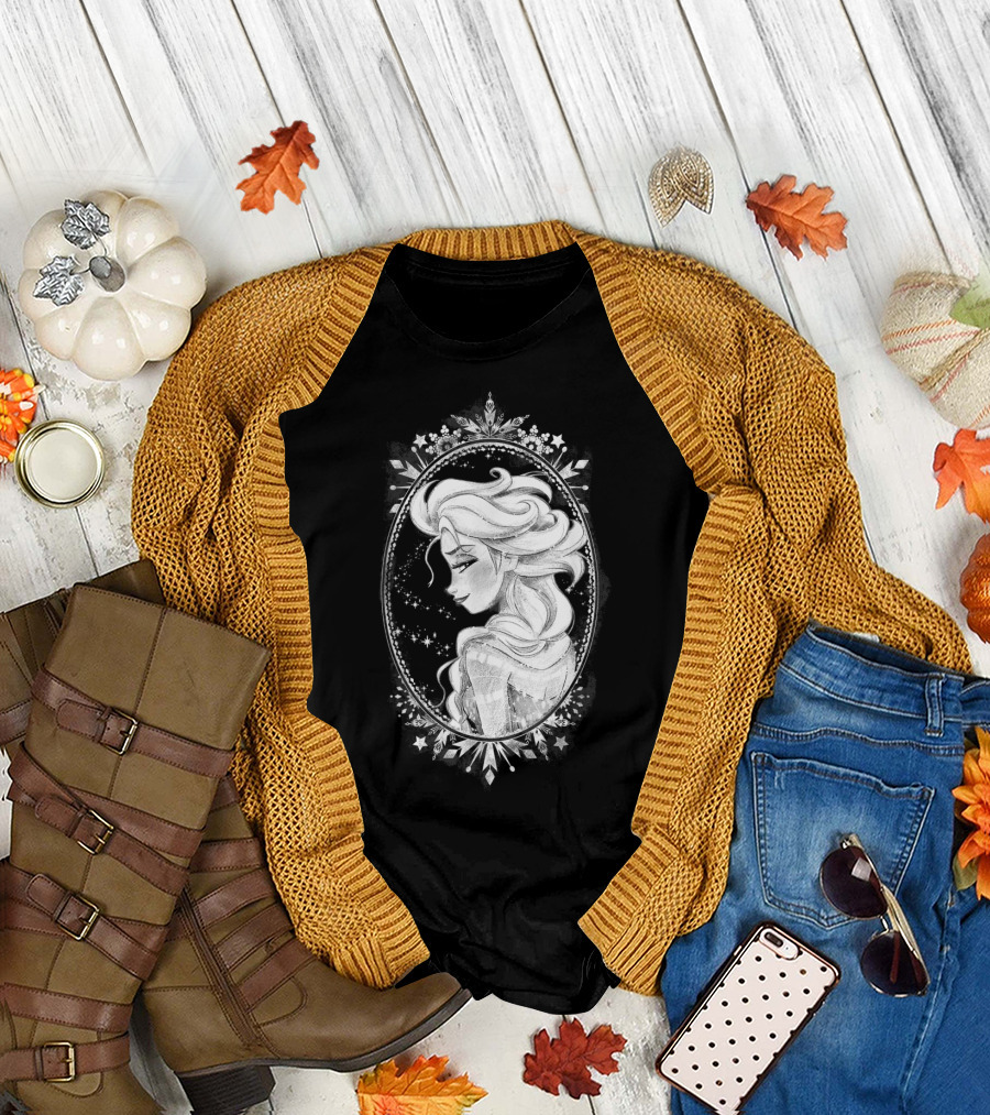 Frozen Elsa Sketch Snowflakes Disney T-Shirt