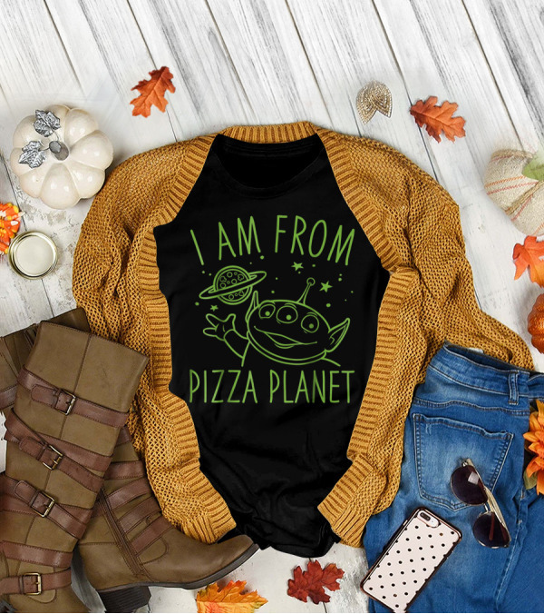 I Am From Pizza Planet Disney Pixar Toy Story Neon Green Alien T-Shirt