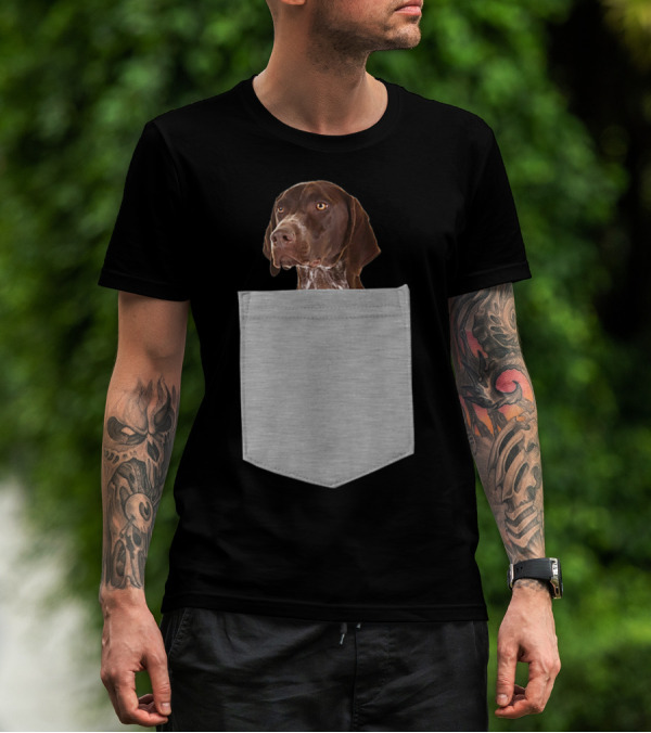 German Shorthair Pointer Dog In Your Pocket T-Shirt