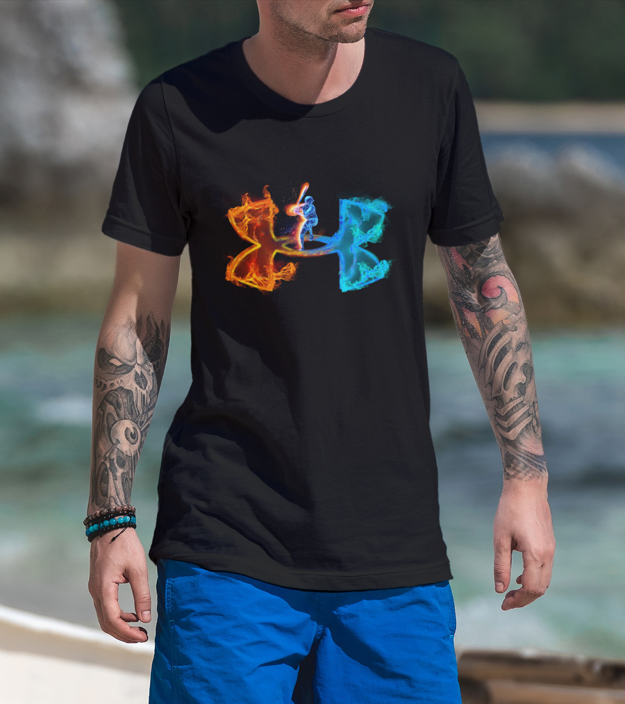 Under Armour Fiery Baseball Player T-Shirt