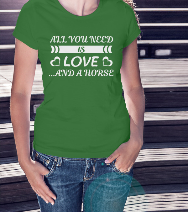 All You Need Is Love And A Horse All I Want For Christmas Are Gains T-Shirt