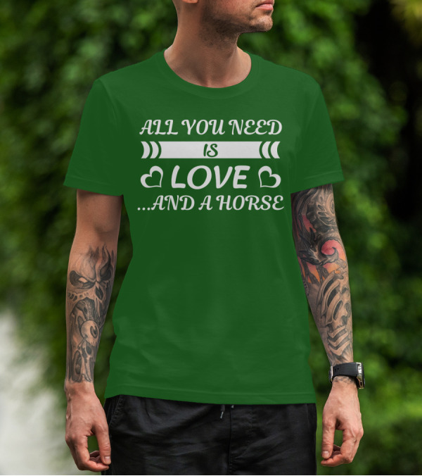 All You Need Is Love And A Horse All I Want For Christmas Are Gains T-Shirt