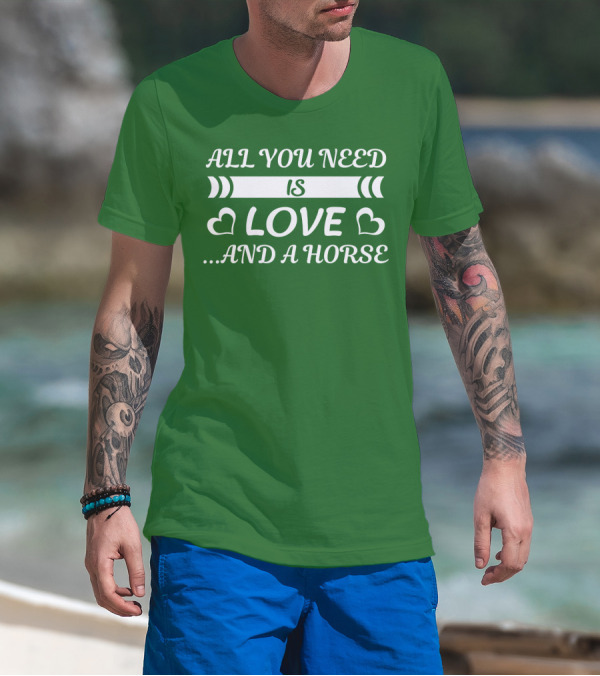 All You Need Is Love And A Horse All I Want For Christmas Are Gains T-Shirt