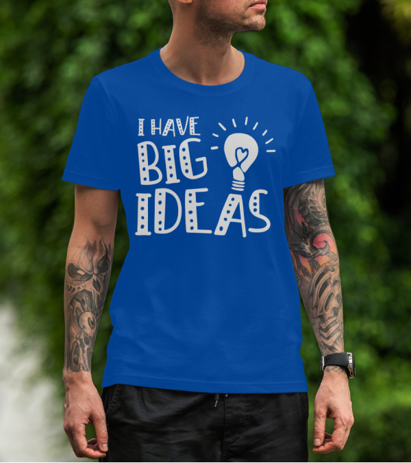 I HAVE BIG IDEAS Light Bulb Heart T-Shirt