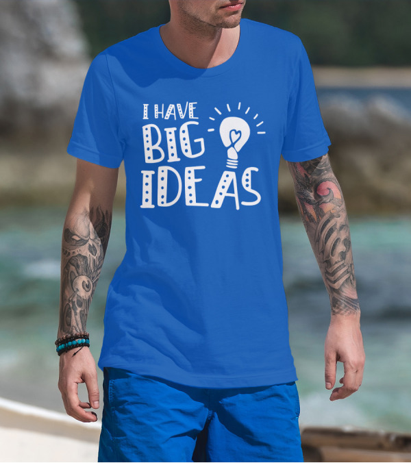 I HAVE BIG IDEAS Light Bulb Heart T-Shirt