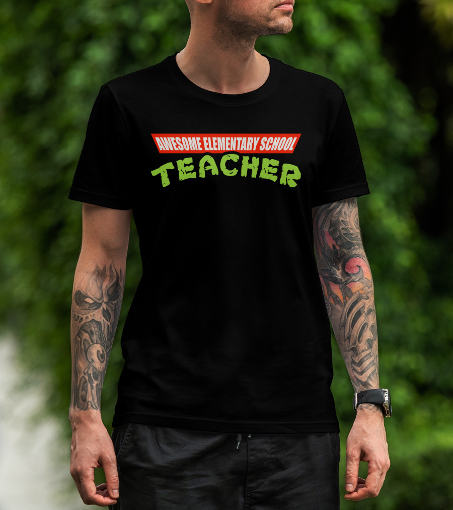 Awesome Elementary School Teacher TMNT T-Shirt