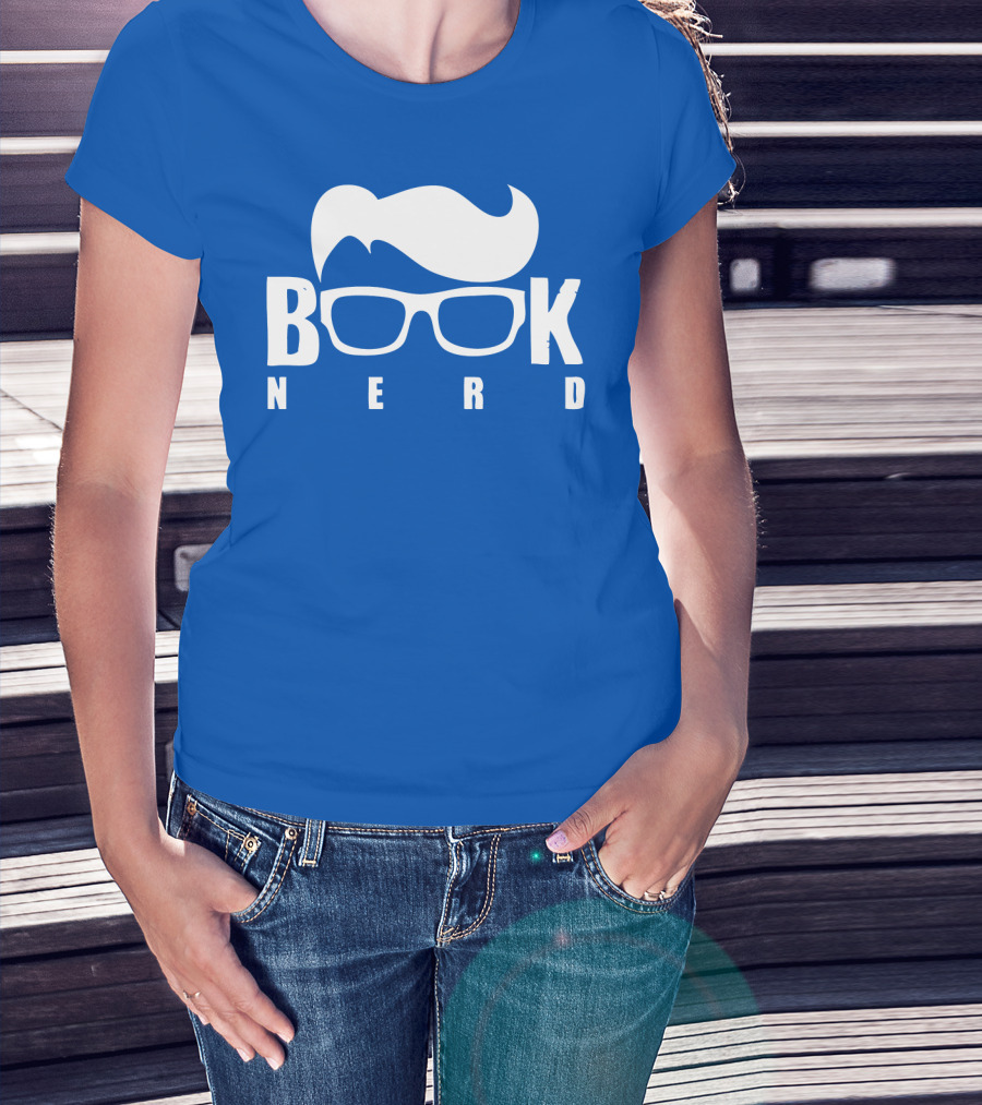 Book Nerd Glasses And Hair Silhouette T-Shirt
