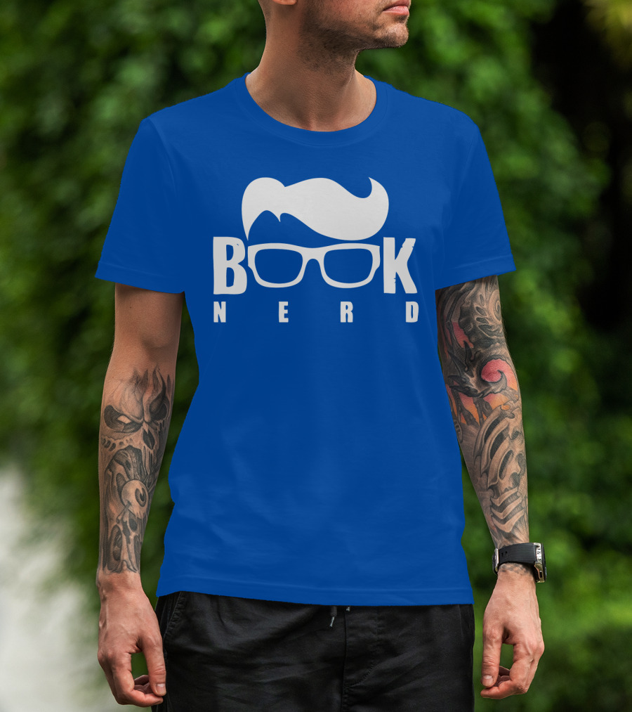 Book Nerd Glasses And Hair Silhouette T-Shirt