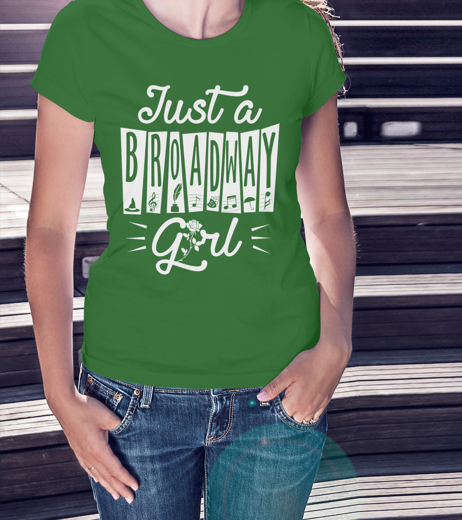 Just A Broadway Girl Wizard Music Rose Notes T-Shirt