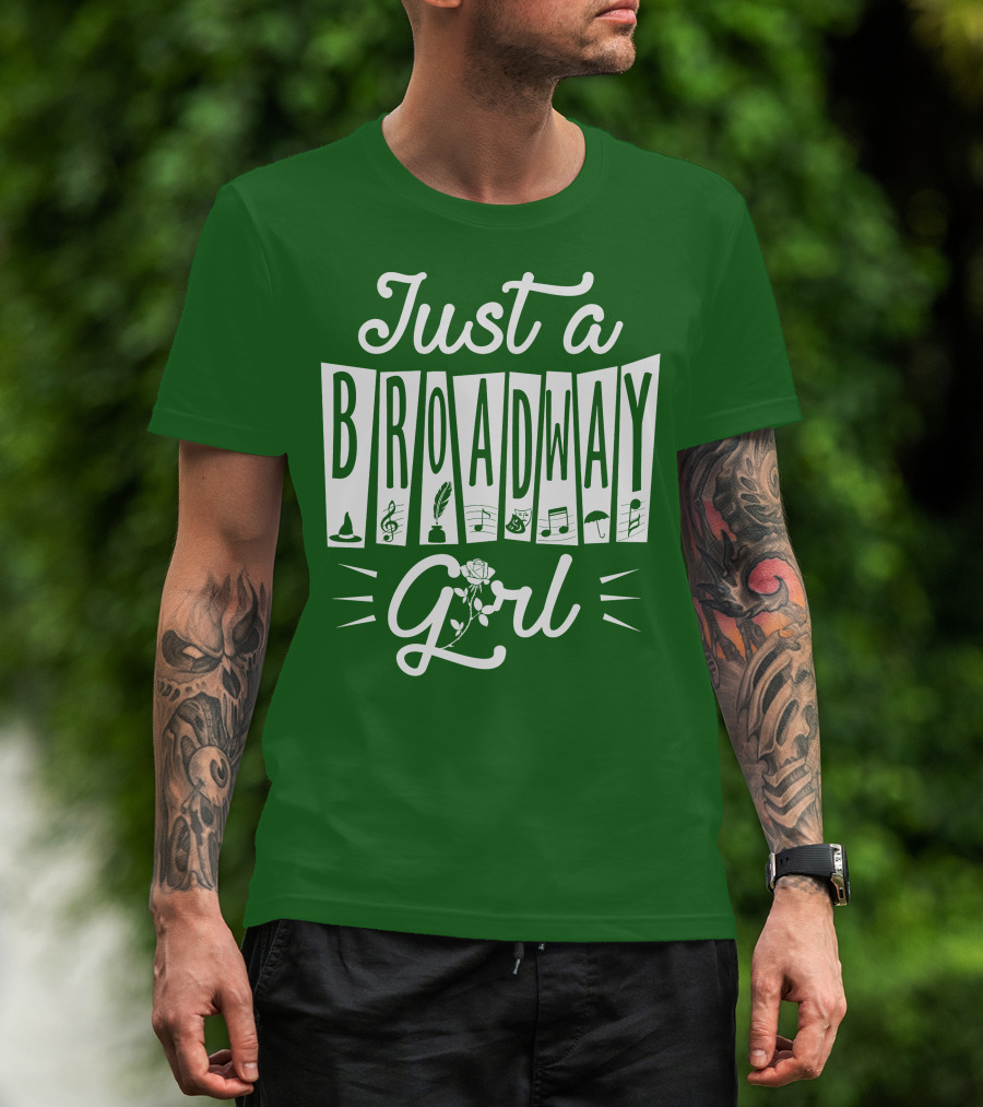 Just A Broadway Girl Wizard Music Rose Notes T-Shirt