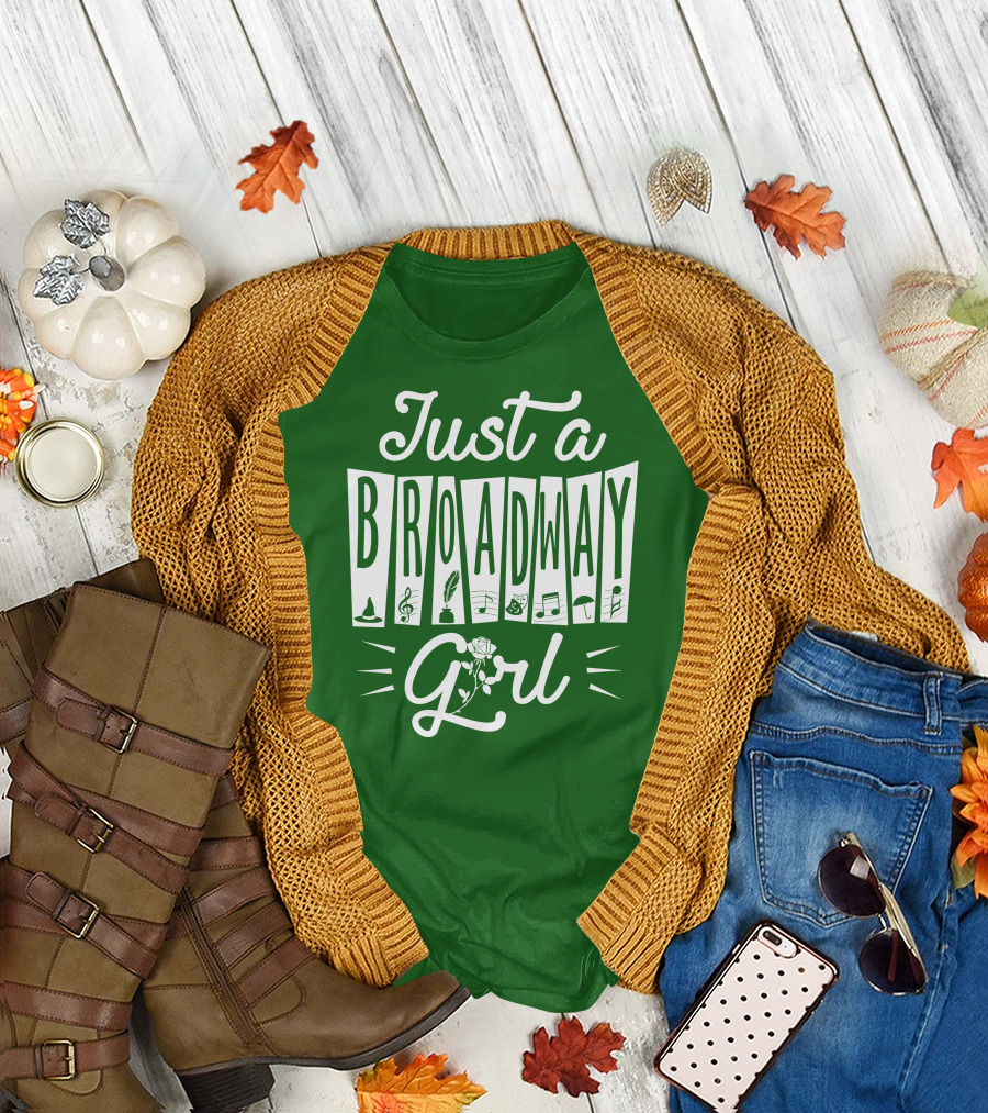Just a Broadway Girl Wizard Music Rose Notes T-Shirt