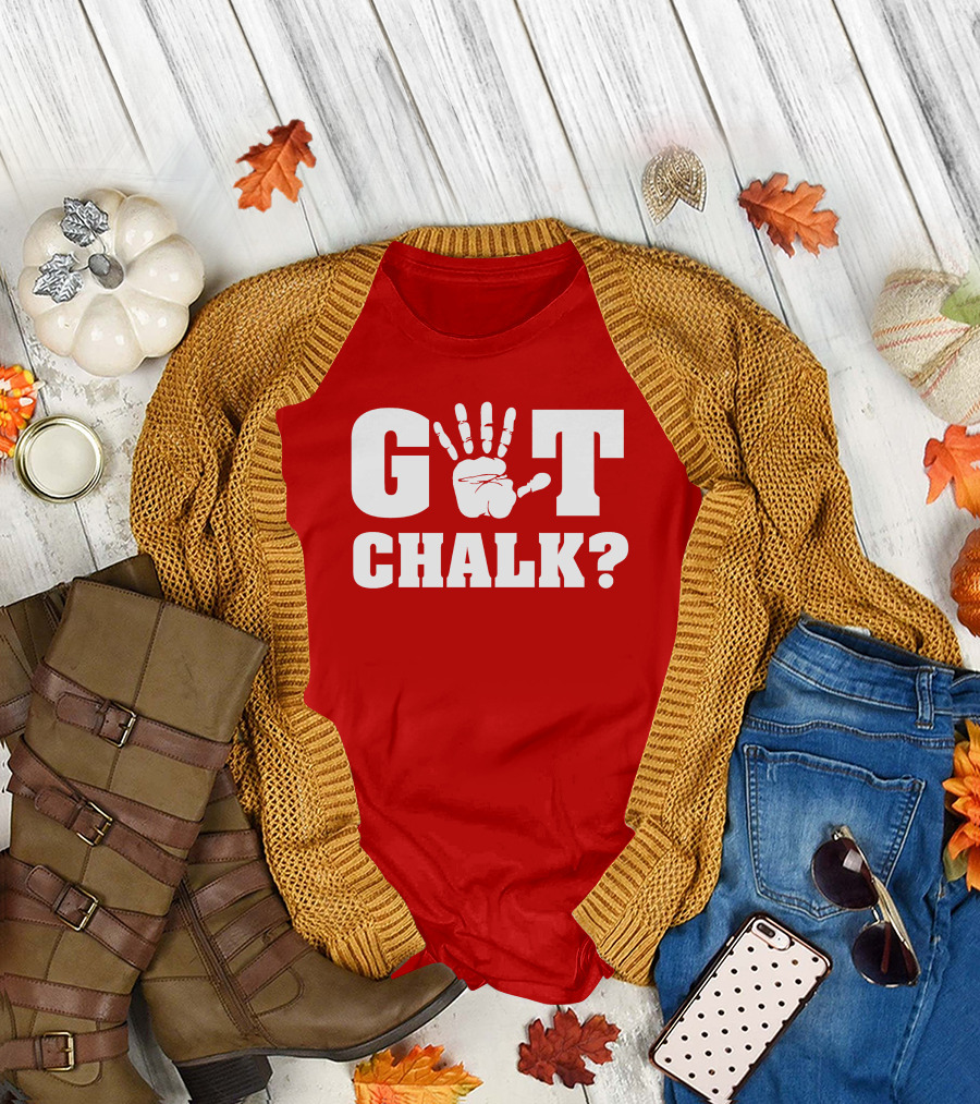 Got Chalk Question Handprint Motif T-Shirt