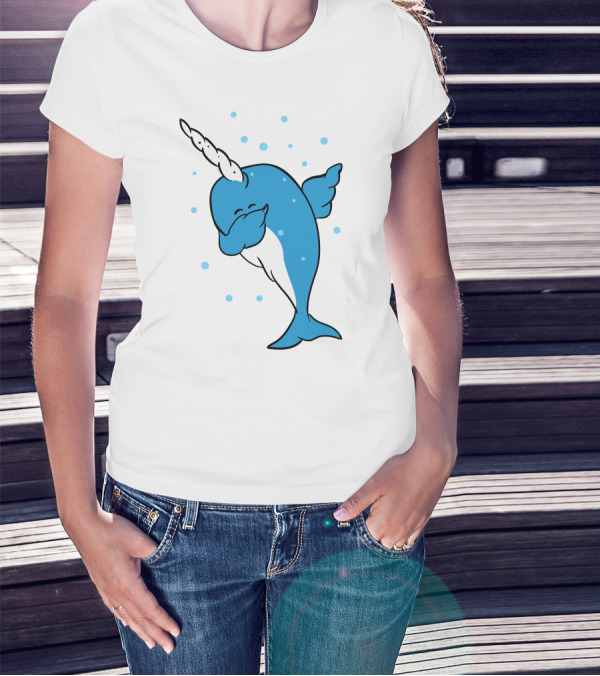 Dabbing Narwhal With Spots T-Shirt