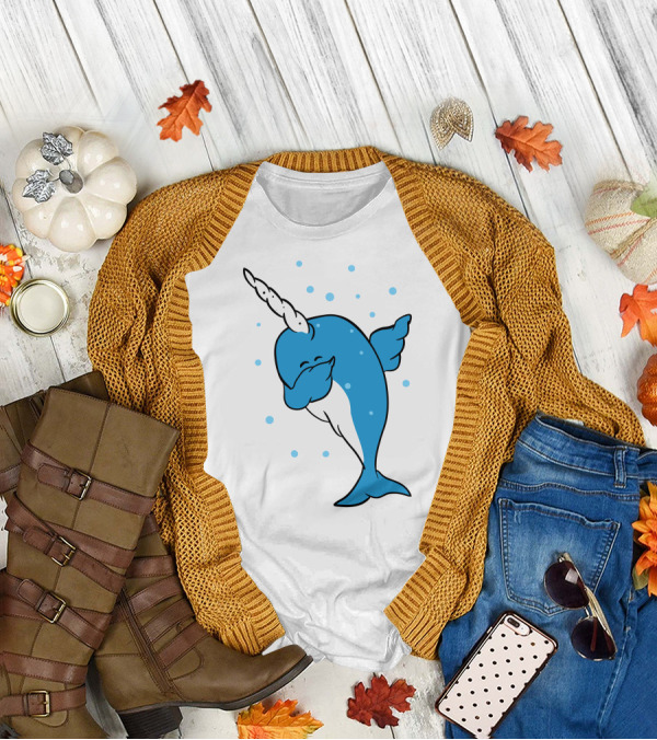 Dabbing Narwhal With Spots T-Shirt