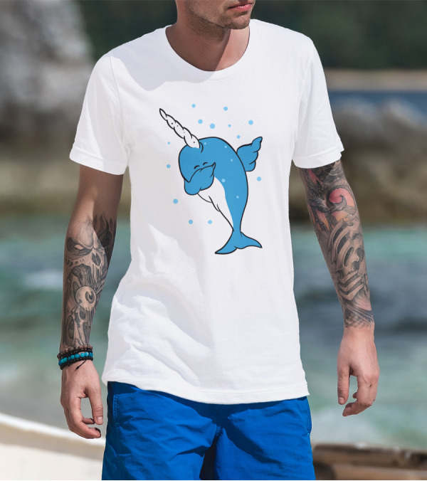 Dabbing Narwhal With Spots T-Shirt