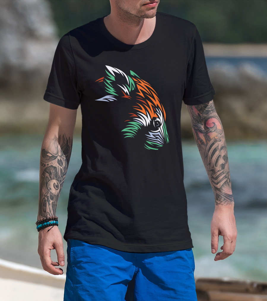 Tribal Red Panda Abstract Head T-Shirt