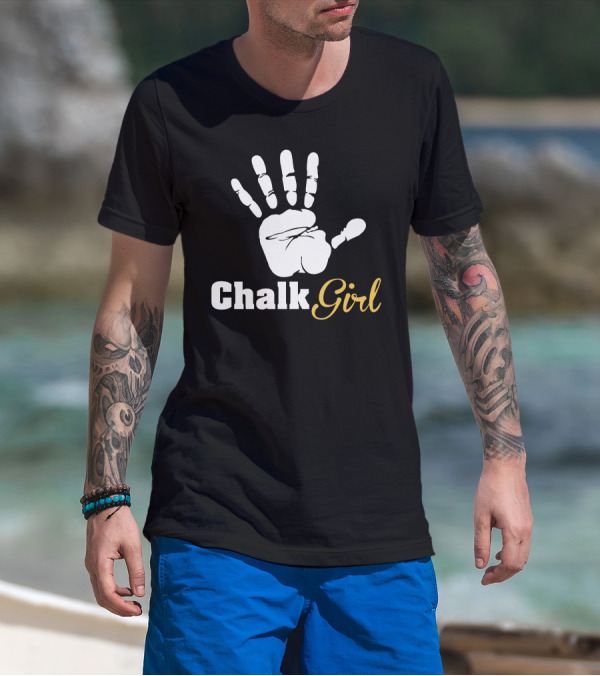 Chalk Handprint Climbing Chalk Girl T-Shirt