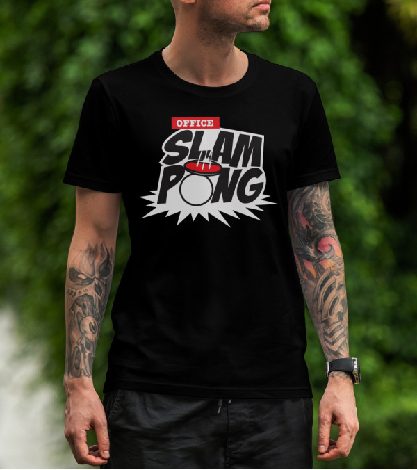 Office Slam Pong Beverage Challenge Burst T-Shirt