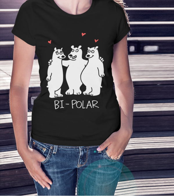 Bi Polar Bears With Hearts T-Shirt