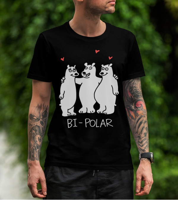 Bi Polar Bears With Hearts T-Shirt