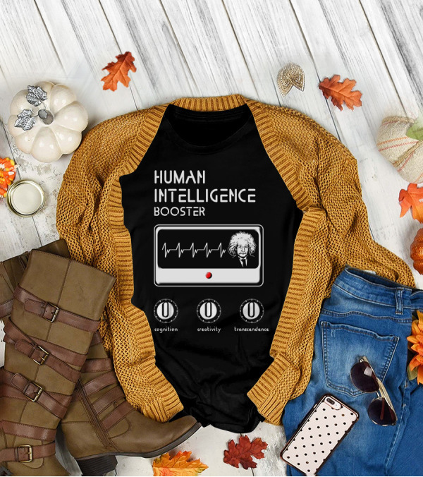 HUMAN INTELLIGENCE BOOSTER Cognition Creativity Transcendence Einstein EKG T-Shirt