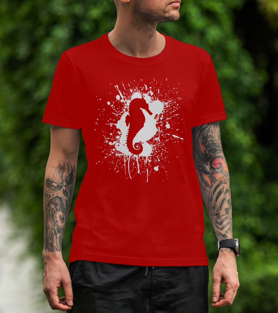 Seahorse Splatter T-Shirt