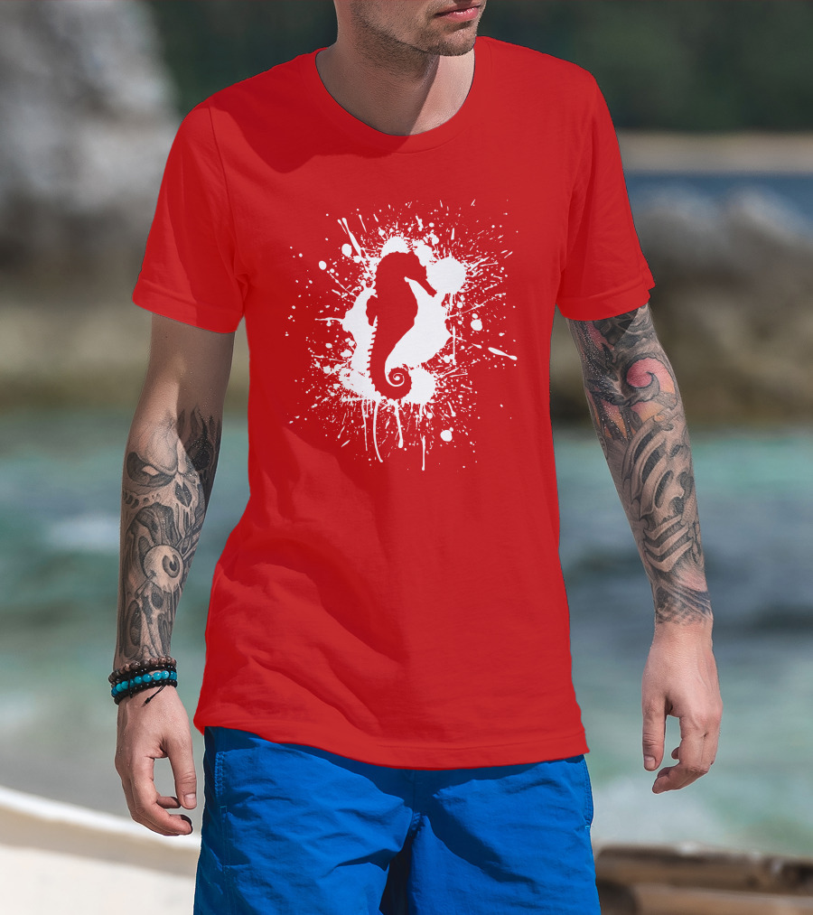 Seahorse Splatter T-Shirt
