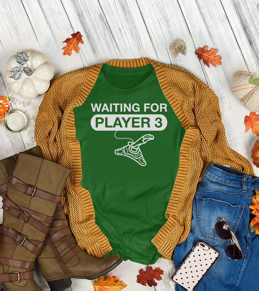 WAITING FOR PLAYER 3 Gaming Joystick T-Shirt