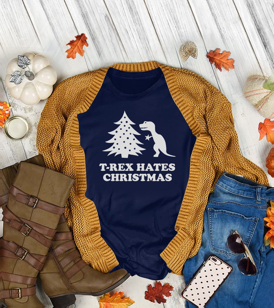 T-Rex Hates Christmas T-Shirt