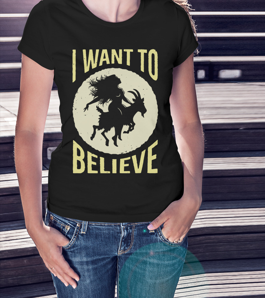 I WANT TO BELIEVE WITCH GOAT T-Shirt