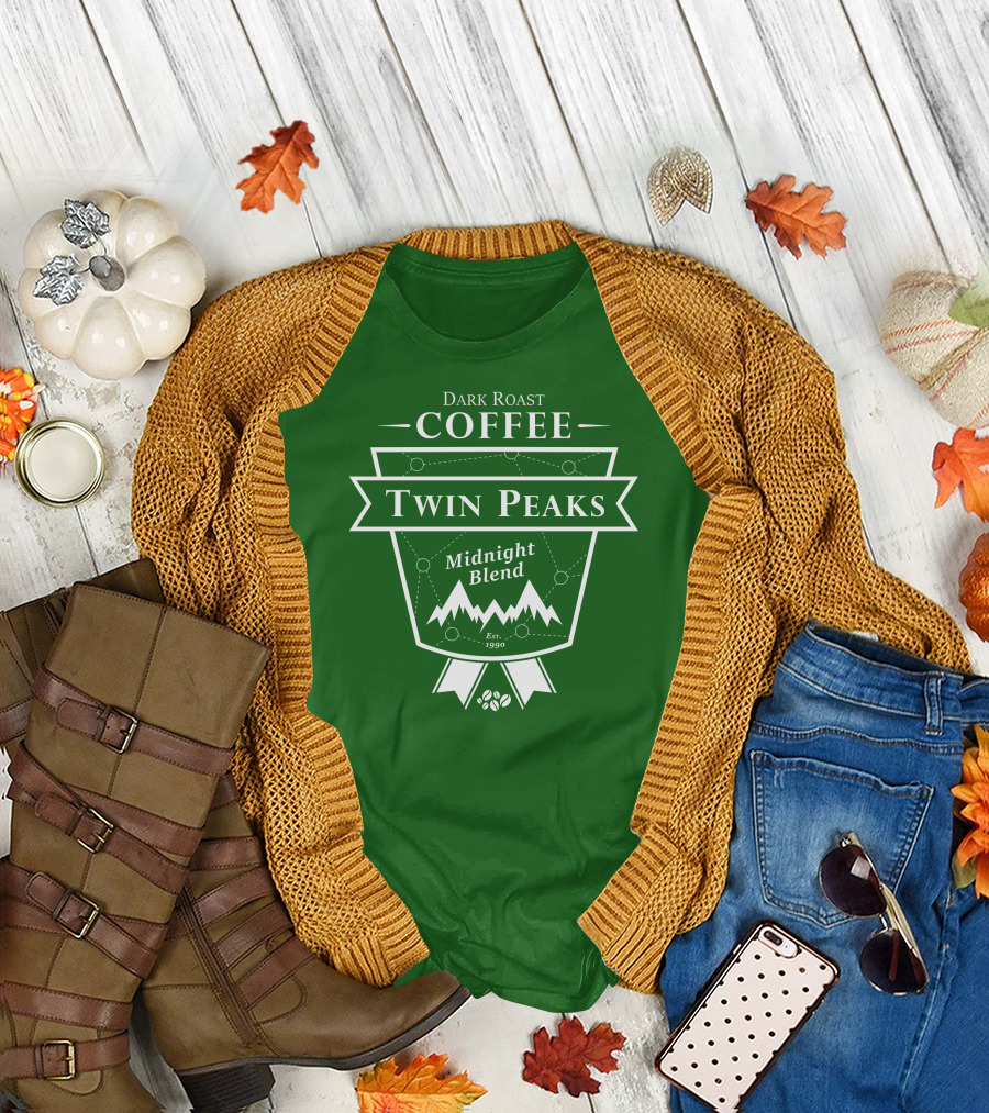 Twin Peaks Coffee Dark Roast Midnight Blend Est. 1990 T-Shirt