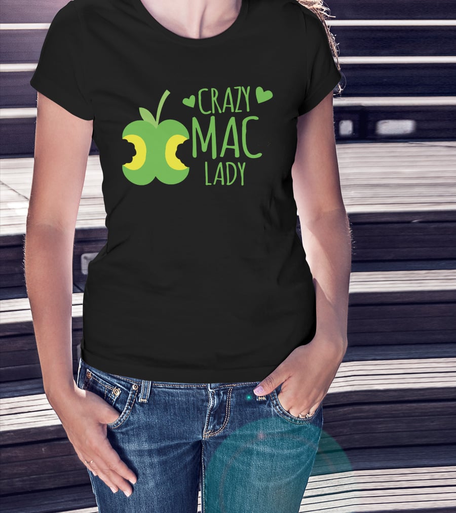 CRAZY MAC LADY Green Apple Bites T-Shirt