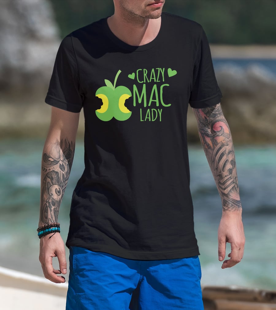 CRAZY MAC LADY Green Apple Bites T-Shirt