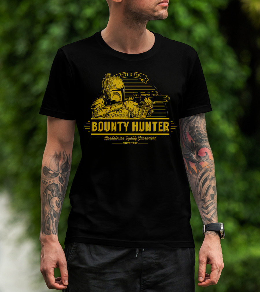 Fett And Son Bounty Hunter Mandalorian Quality Guaranteed Since 1987 T-Shirt