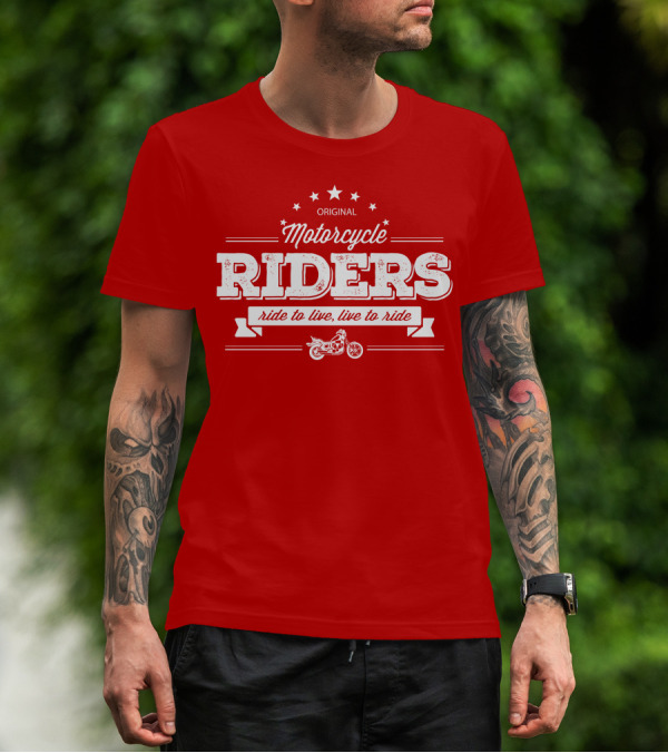 Original Motorcycle Riders Ride To Live, Live To Ride T-Shirt