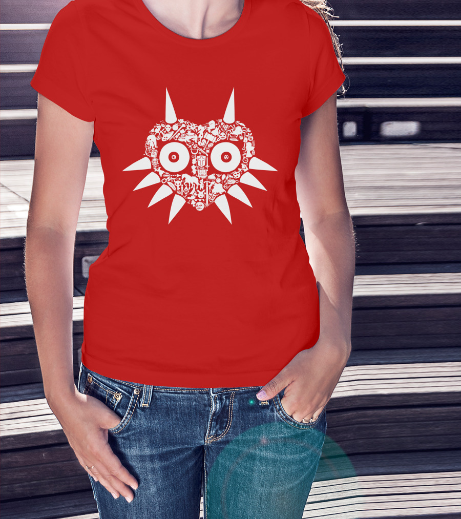 Majora's Mask Hidden Icons Heart Shape T-Shirt
