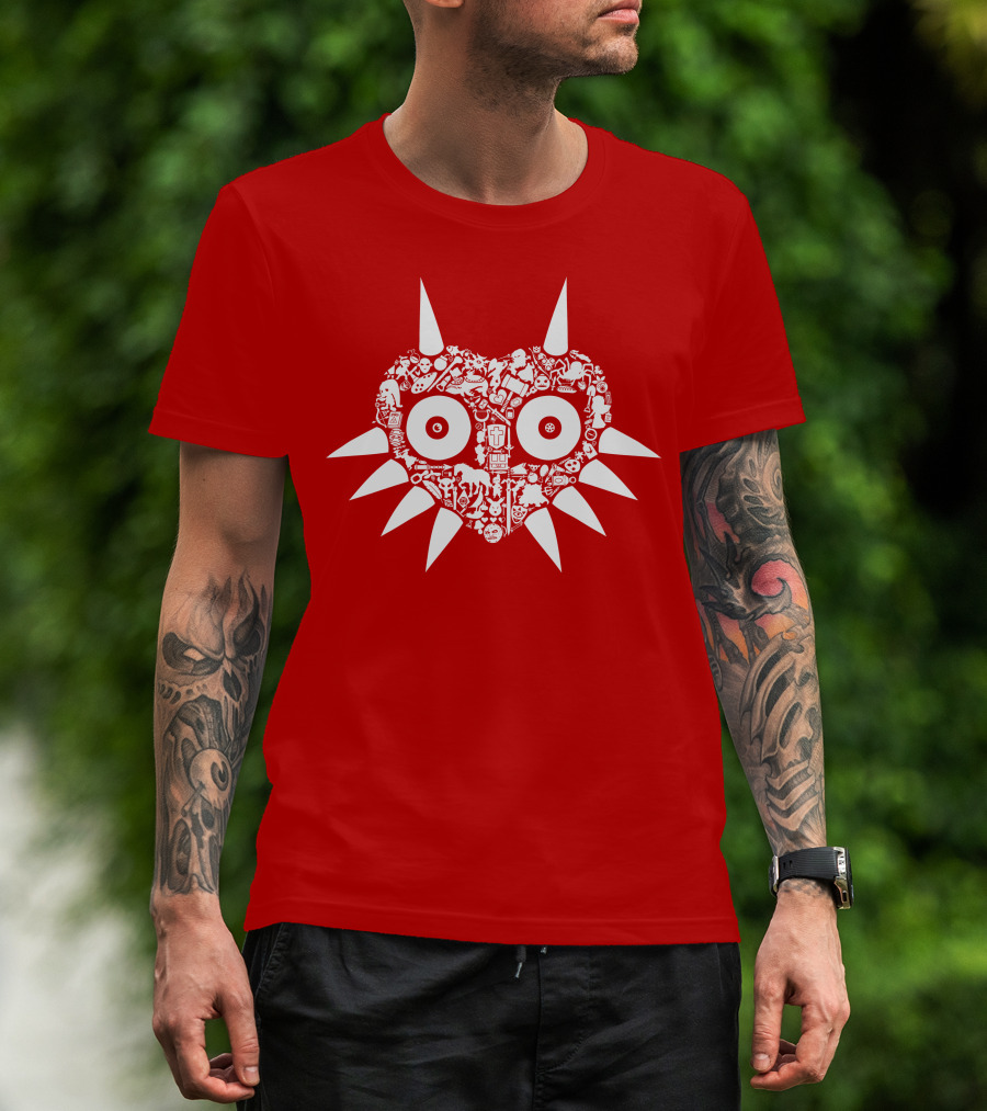 Majora's Mask Hidden Icons Heart Shape T-Shirt