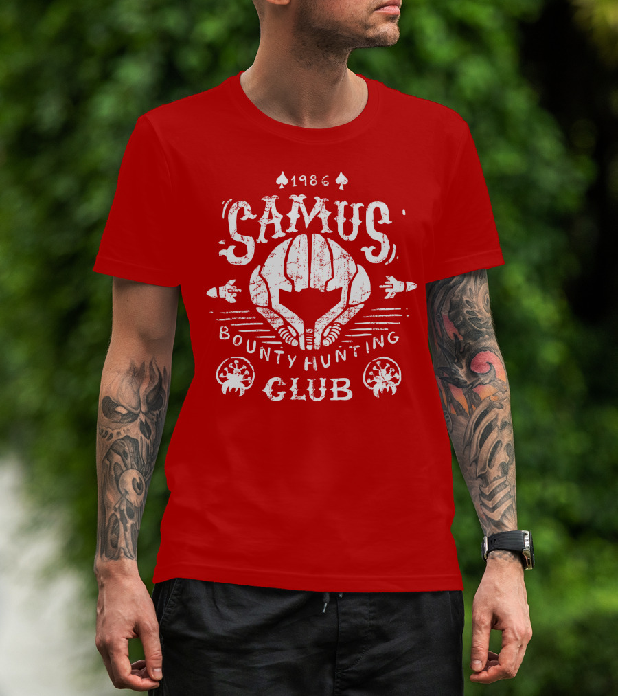 1986 Samus Bounty Hunting Club T-Shirt