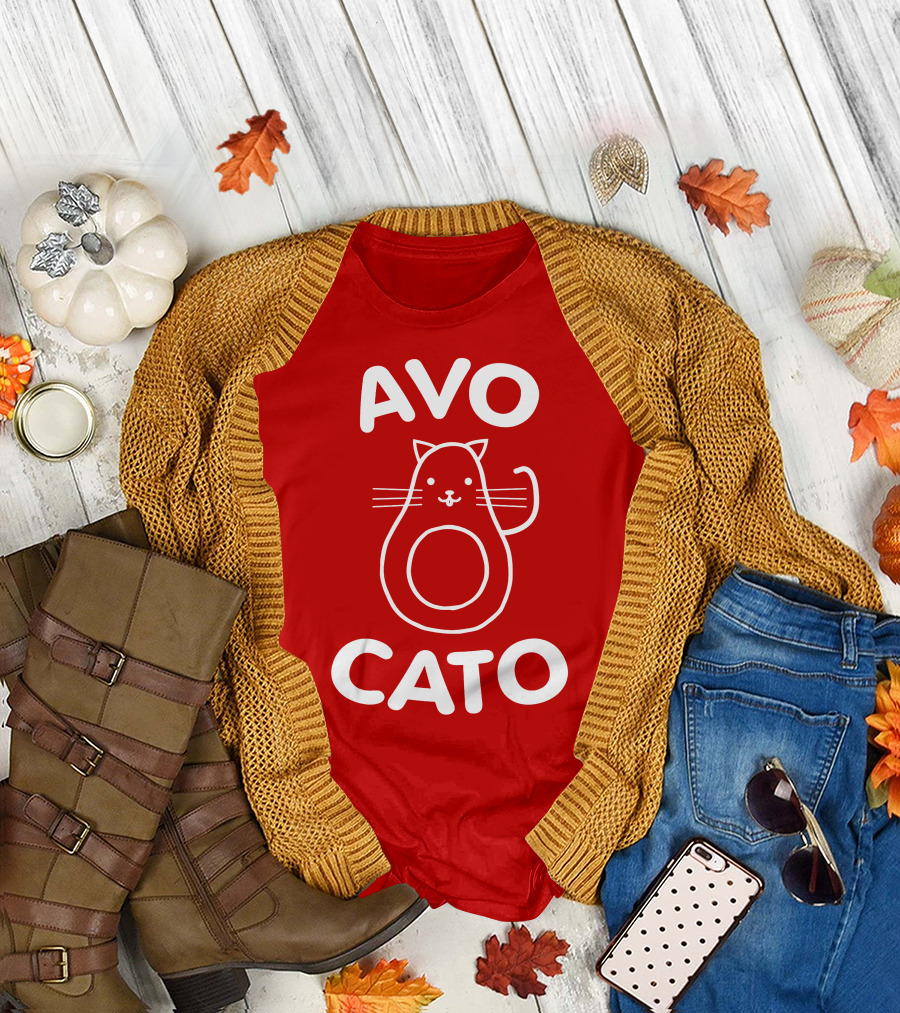 AVO CATO Cat Avocado Pun T-Shirt