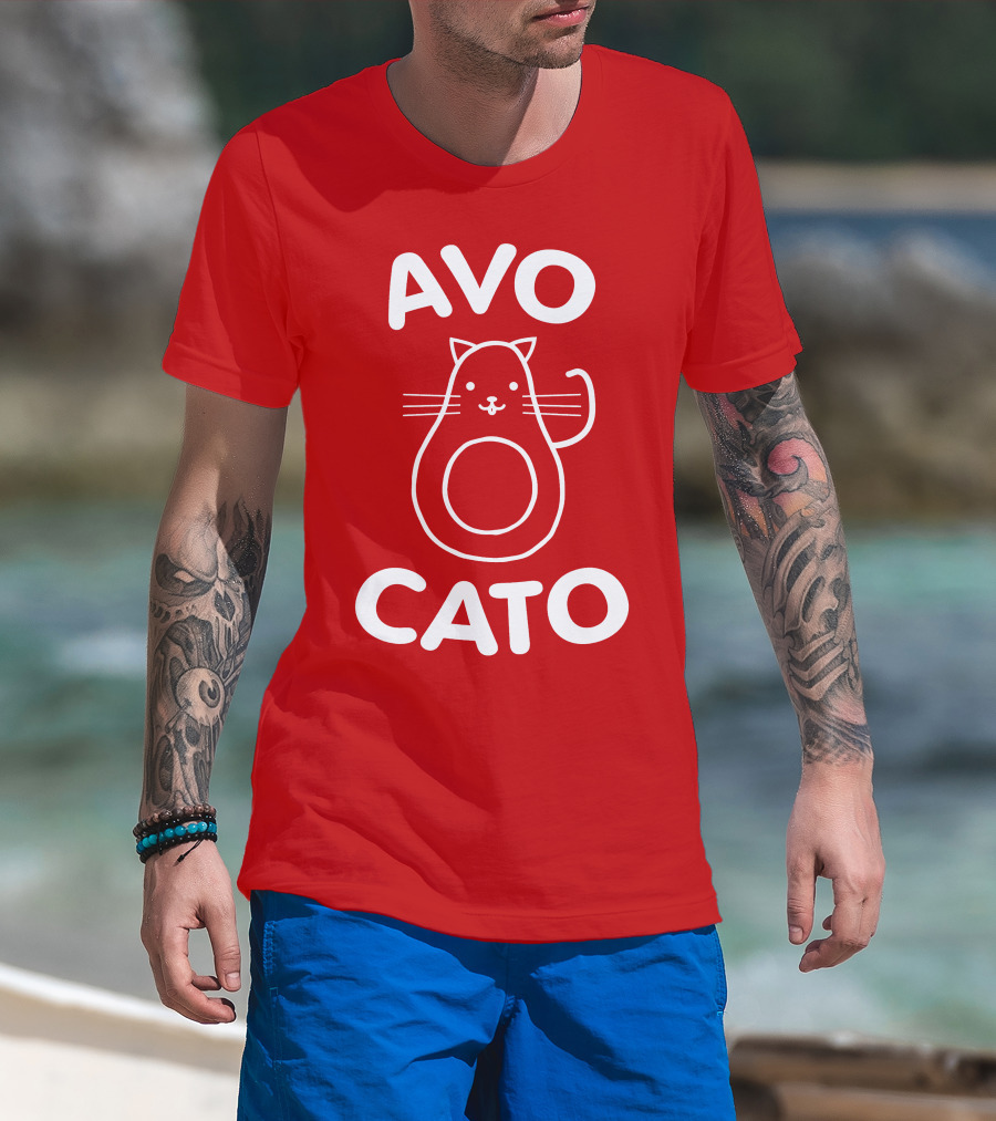 AVO CATO Cat Avocado Pun T-Shirt
