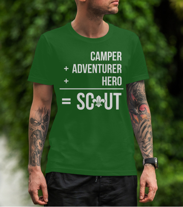Camper Adventurer Hero Scout Fleur-de-Lis T-Shirt