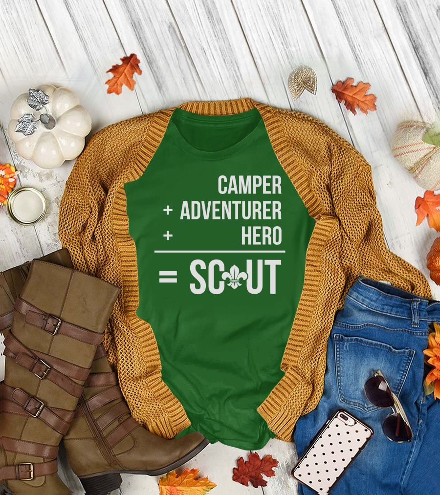 Camper Adventurer Hero Scout Fleur-de-Lis T-Shirt