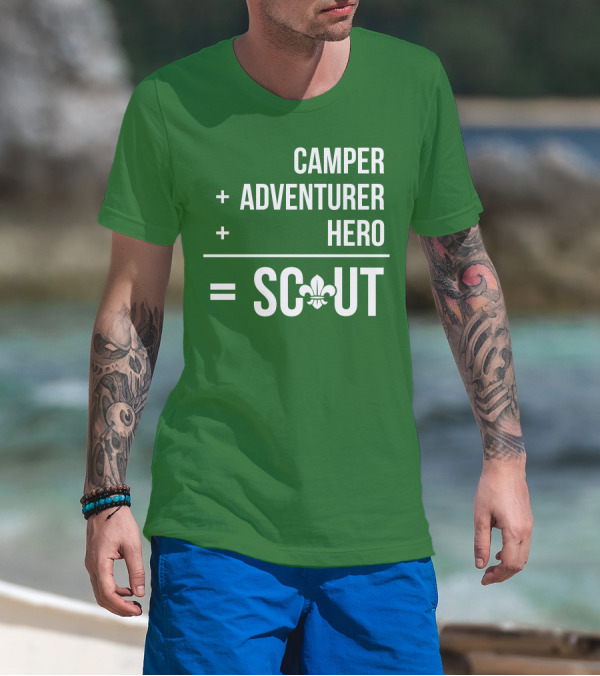 Camper Adventurer Hero Scout Fleur-de-Lis T-Shirt
