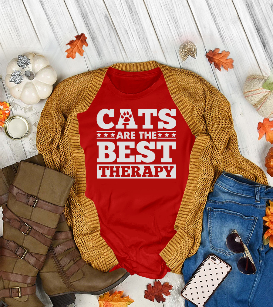 CATS ARE THE BEST THERAPY T-Shirt