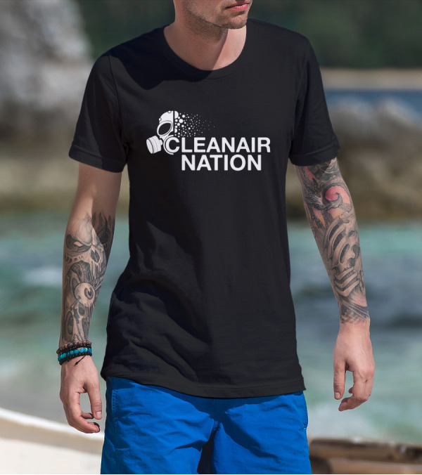 CLEANAIR NATION Gas Mask T-Shirt