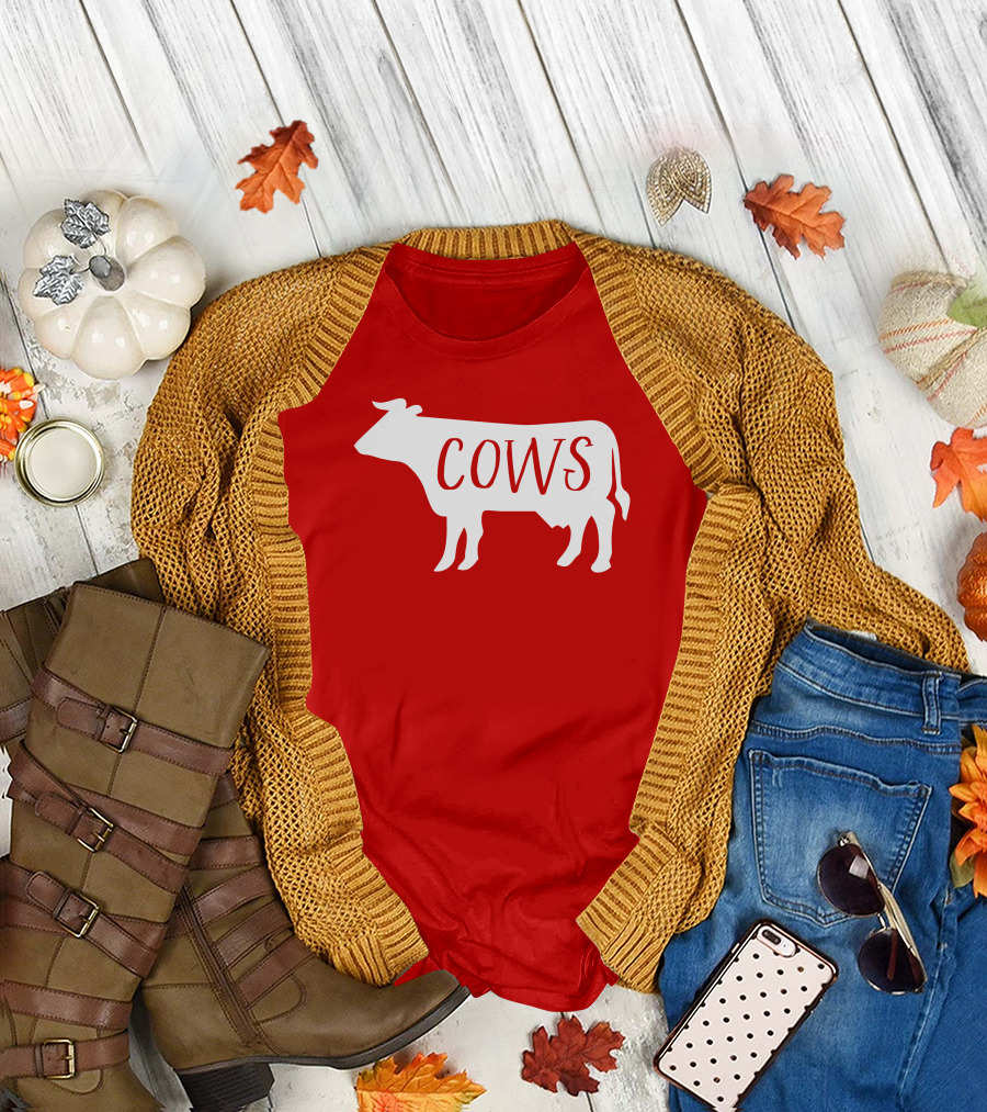 COWS White Silhouette T-Shirt