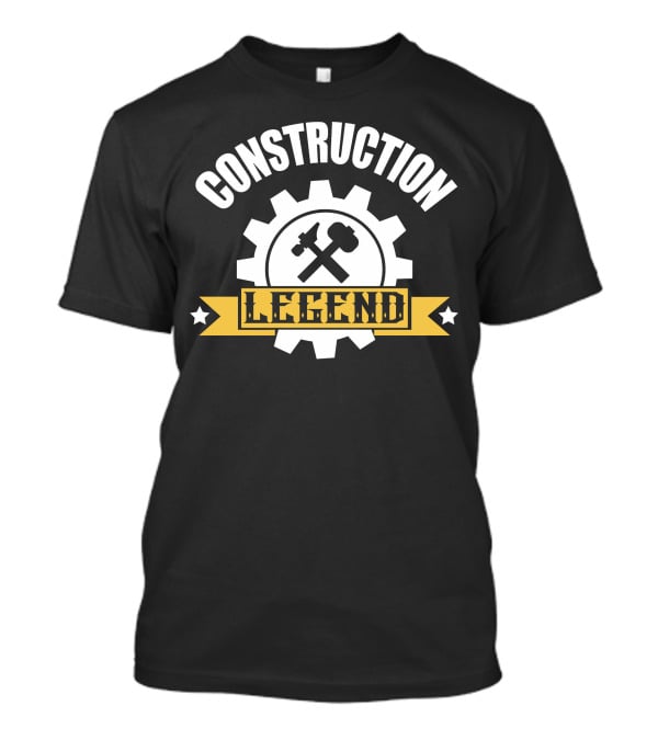 Construction Gear Cog Crossed Tools Legend T-Shirt