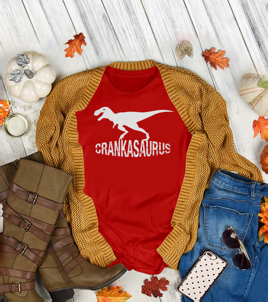 Crankasaurus Dinosaur Logo Parody T-Rex T-Shirt