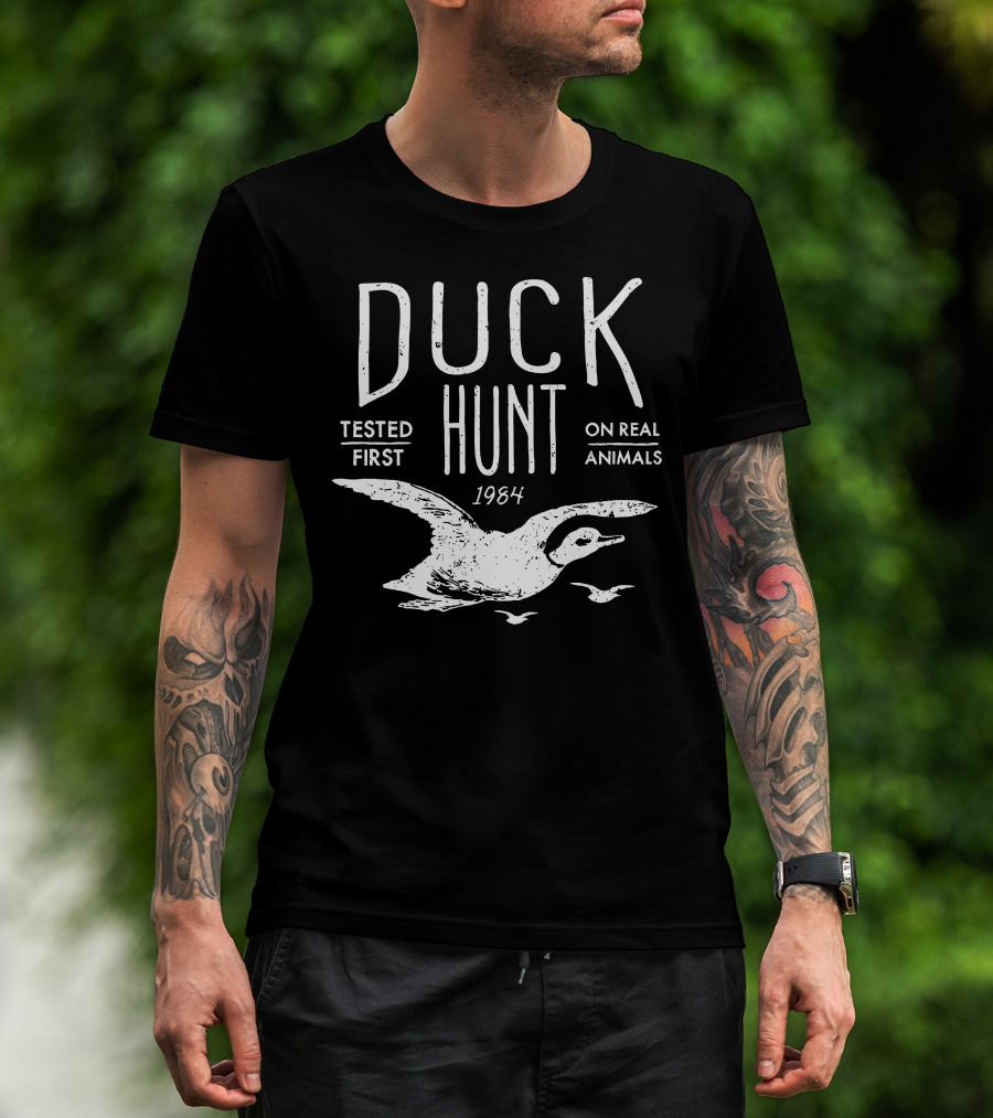 Duck Hunt Tested First On Real Animals 1984 T-Shirt